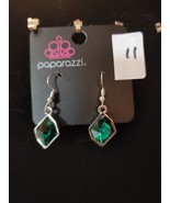 Paparazzi  Glow It Up Green Stone Earrings  Discontinued - £3.87 GBP