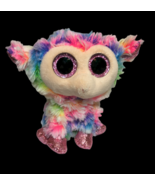 Ty Daffodil Rainbow Lamb Beanie Boos Pink Glitter Eyes &amp; Feet Sheep Goat 6&quot; - $9.95