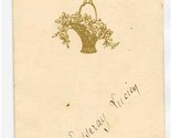 Wedding Diner French Menu Card Robert Billard Traiteur a Pithiviers 1935  - $11.88