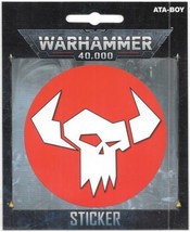 Warhammer 40K Game Orks1 Icon Logo Peel Off Sticker Decal NEW UNUSED SEALED - £3.18 GBP