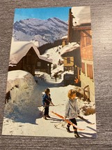 Vintage Postcard Winter Village Scene By Alfred Mainzer - $6.92