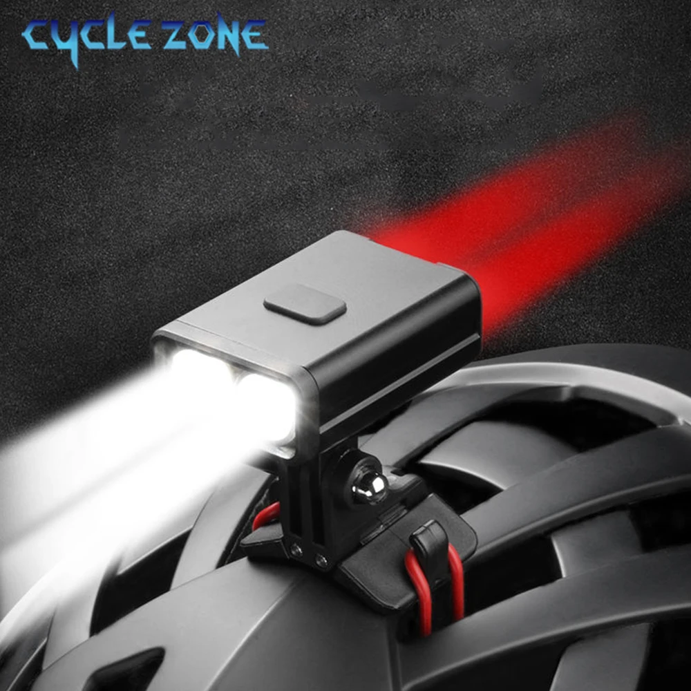 2 in 1 Light Bike Led Flashlight 800 mAh Front And Rear Bicycle Lights Headlight - £21.92 GBP