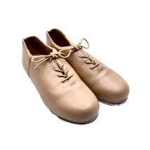 New Capezio Oxford Cadence Caramel Tap CG19 Leather Sz 5 Shoes Dance - $64.35