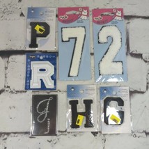 Numbers Letters Applique Patches Embellishments Craft Lot Of 7pcs  - £7.76 GBP