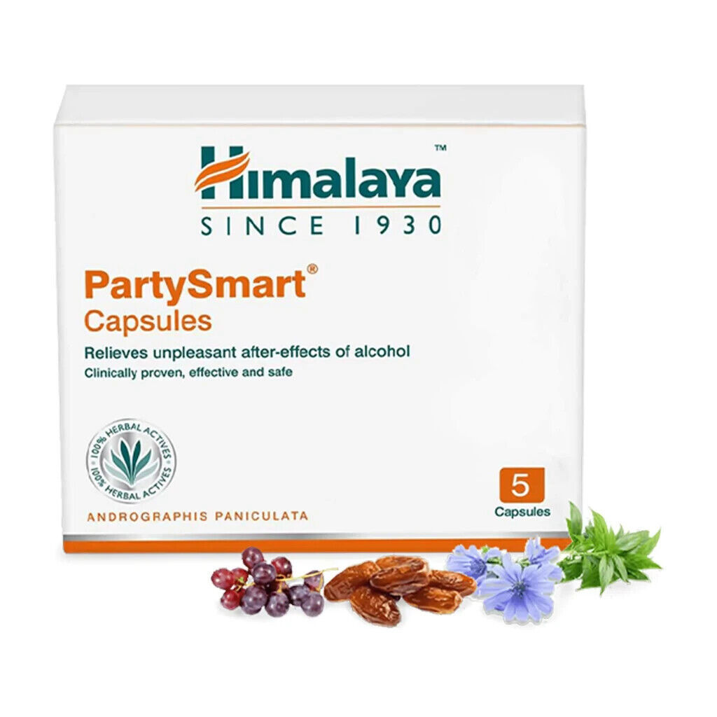 5 Caps, 1 strip Himalaya Party Smart Capsules, removes hangover FREE SHIP - $8.83