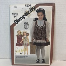 Simplicity 5395 Size 4 Child&#39;s Pullover Dress Jessica Gunne Sax - £10.31 GBP
