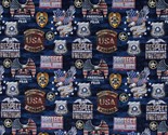 Cotton Police Department Camouflage Flags Blue Fabric Print by the Yard ... - $13.95