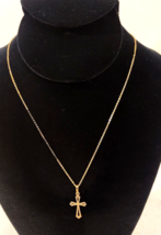 Vintage Necklace Chain marked W. Germany Filled Gold with Cross - £19.16 GBP