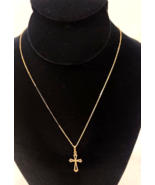 Vintage Necklace Chain marked W. Germany Filled Gold with Cross - £19.26 GBP