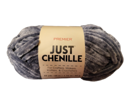 Premier Yarns Just Chenille Super Bulky Yarn - New - Gray - £6.37 GBP