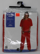 Incarcerated Woman 2 Piece Orange Jumpsuit Amscan Halloween Costume - £23.34 GBP