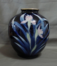 Fukagawa -Like Jyakuzan Wakayama Cobalt Blue,Sei Porcelain Cobalt ,Floral Motif, - £44.76 GBP