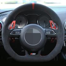 Diy Suede Car Steering Wheel Cover For For Audi S1 8X S3 8V S4 B8 S6 C7 S5 8T S7 - £26.09 GBP