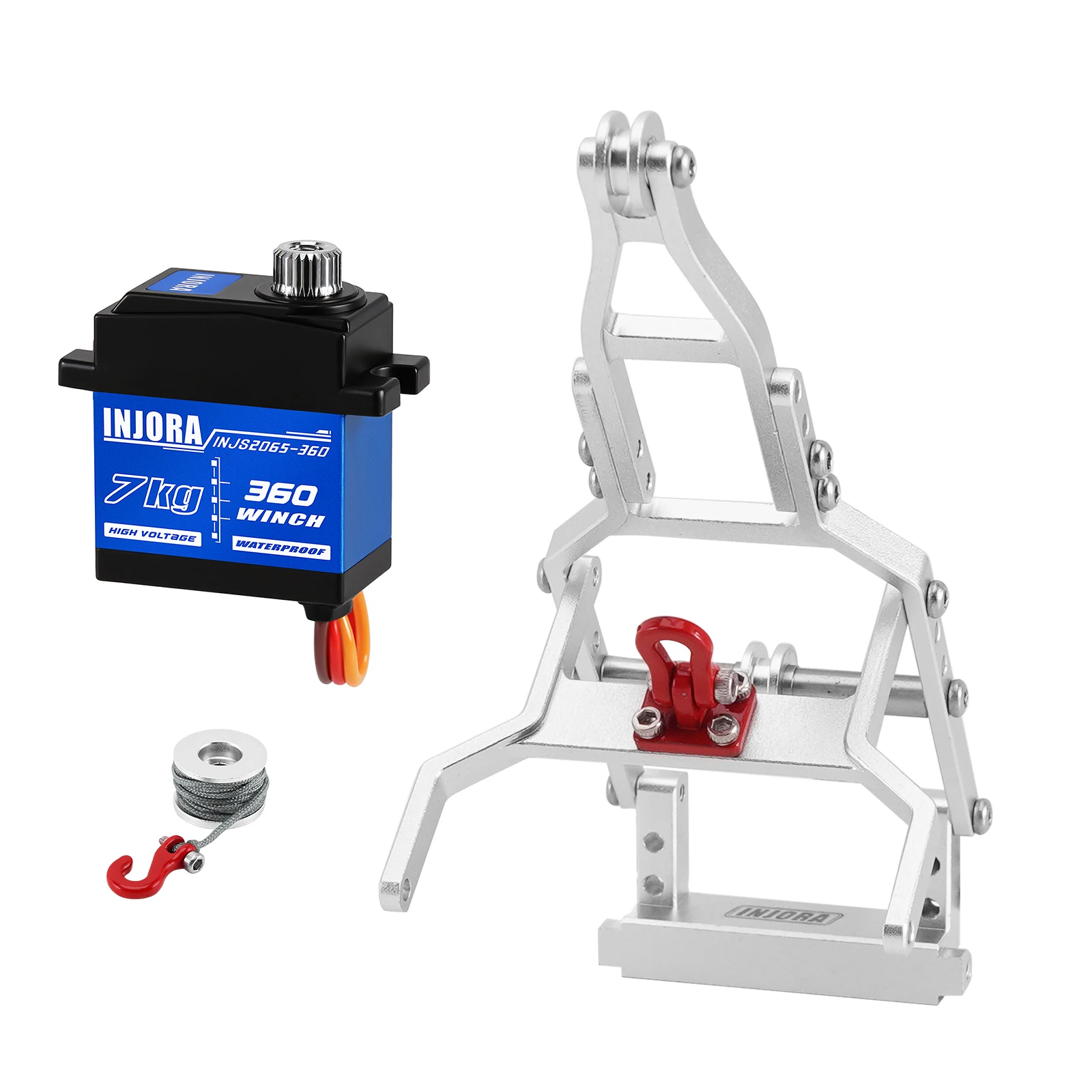 [Complete Set] INJORA INJS2065-360 Waterproof 7KG Winch Servo &amp; Tow Truc... - $105.16 CAD
