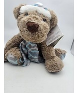 St Jude Plush Stuffed Puppy Dog Brown With Blue Hat Scarf 2019 Nwt - $15.10