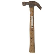 Vintage Curved Claw Hammer Wood Handle Construction Woodworking Handyman - $33.26