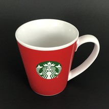 Starbucks Coffee Tea Mug Cup Candy Apple Red Ceramic Green Siren Holiday... - $17.59