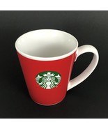 Starbucks Coffee Tea Mug Cup Candy Apple Red Ceramic Green Siren Holiday... - £13.83 GBP