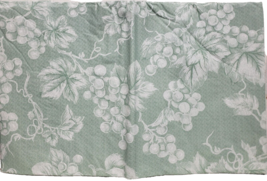 Flannel Back Vinyl Printed Tablecloth 52&quot;x70&quot;Oblong, WHITE GRAPES ON GRE... - $15.83