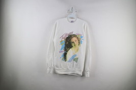 Vintage 80s Womens Medium Spell Out Tiffany Pop Singer Crewneck Sweatshirt USA - £156.86 GBP