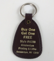 Vintage Buy One Get One Free Printing &amp; Litho Plastic Keychain - $108.77 MXN