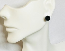 14 Karat Yellow Gold-Filled Genuine 8mm Black Onyx Stud Earrings - $42.08