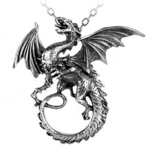 Dragon Necklace The Whitby Wyrm Pendant by Alchemy Gothic P323 Women&#39;s Men&#39;s - £27.32 GBP