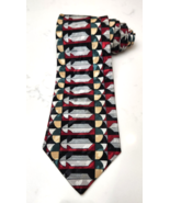 Polo Ralph Lauren Geometric Black Red Gray Art Deco 80s/90s Neck Tie Wid... - £8.48 GBP