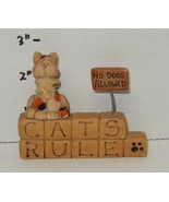 2&quot; Cat Ceramic Statue Nik Nak &quot;cats Rule&quot; &quot;No Dogs Allowed&quot; - $21.47 CAD