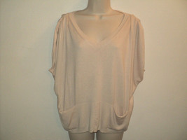 Juicy Couture Sweater Top Size S/M Beige Sleeveless Runs Big Viscose Blend - £15.82 GBP