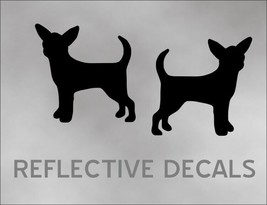 Reflective Decal Sticker 2X CHIHUAHUA Mexico pet dog For Mailbox Car Tru... - £13.50 GBP