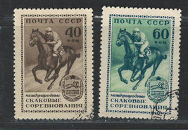 RUSSIA USSR CCCP 1956 Very Fine Used Hinged Stamps Scott # 1789-1790 - £0.74 GBP