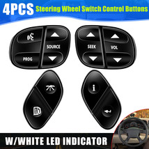 4Pcs Steering Wheel Switch Control Buttons for Chevy Silverado Chevrolet... - £25.25 GBP