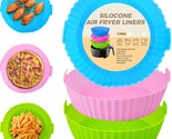 3Pcs Air Fryer Silicone Liners 8Inch Air Fryer Silicone Pot Reusable Foo... - £15.65 GBP