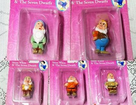 Five Snow White Dwarf Vinyl Figures by Mattel 2001 Mint in Packages - $14.95