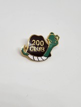 Vintage 200 Club Bowling Gold Tone Enamel Lapel Pin (GW19) - £6.00 GBP