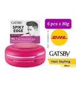 GATSBY Moving Rubber Spiky Edge 6 pcs x 80g Hair Styling -fast shipment ... - $148.80 CAD