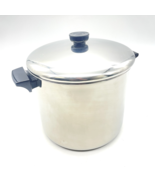 Revere Ware 8 qt Stainless Steel Stockpot W/ Lid Aluminum Core Flat Bott... - $34.99