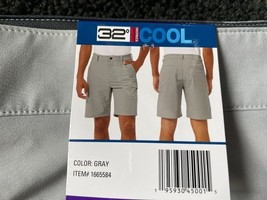 32 Degrees Cool Cargo Tech Shorts 9.5-in inseam Gray Men&#39;s Size 38 NWT - $18.01