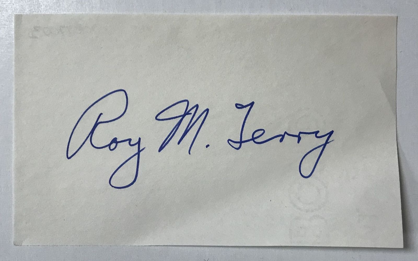 Roy M. Terry (d. 1988) Autographed Signed Vintage 3x5 Signature Page - A... - $15.00