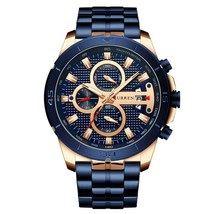 Pro Diver mens Quartz Blue invicta Dial Two Tone watch Curren sport design - $89.00
