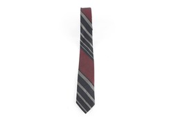 Vintage 60s 70s Rockabilly Distressed Striped Silk Skinny Neck Tie Dress Tie USA - $24.70