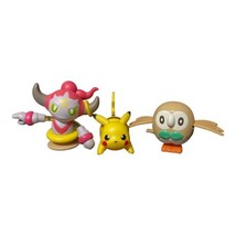 3 McDonalds Happy Meal Pokemon Figures Toys Rowlett 2017 Pikachu 2012 Hoopa 2015 - £7.81 GBP