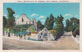 Birthplace of Ramona San Gabriel California CA Postcard B02 - £2.36 GBP