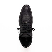 LEONI Genuine Caiman Belly Boot Oil Black image 4