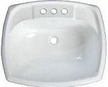 17&quot; x 20&quot; White Rectangular Lavatory Sink for Mobile Homes Includes Drain - £48.07 GBP