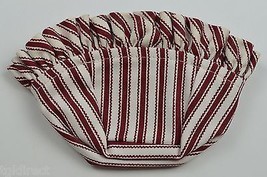 Longaberger Sweet Sentiments Basket Liner Red Stripe FabricAccessory Collectible - £7.78 GBP