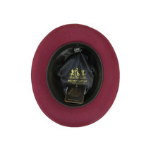 Men Bruno Capelo Dress Hat Australian Wool Homburg Godfather GF104 Burgundy image 4