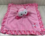 Garanimals small plush pink satin owl love baby security blanket lovey r... - $6.92