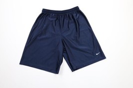 Vintage Nike Mens Large Travis Scott Mini Swoosh Gym Basketball Shorts Blue - £39.65 GBP
